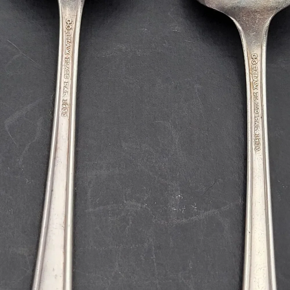 Gorham Plate 1930 LADY CAROLINE Teaspoon Set of 6 VTG Rare